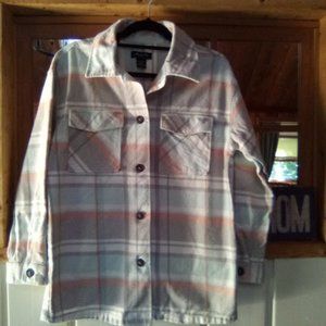 Anna Cai Plaid Cotton Flannel Shacket Shirt Size L